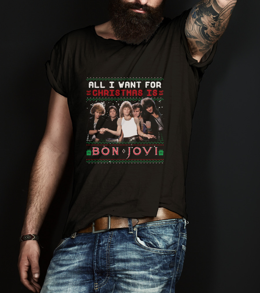 Christmas Is Bon Jovi Style BJV 43 T-Shirt