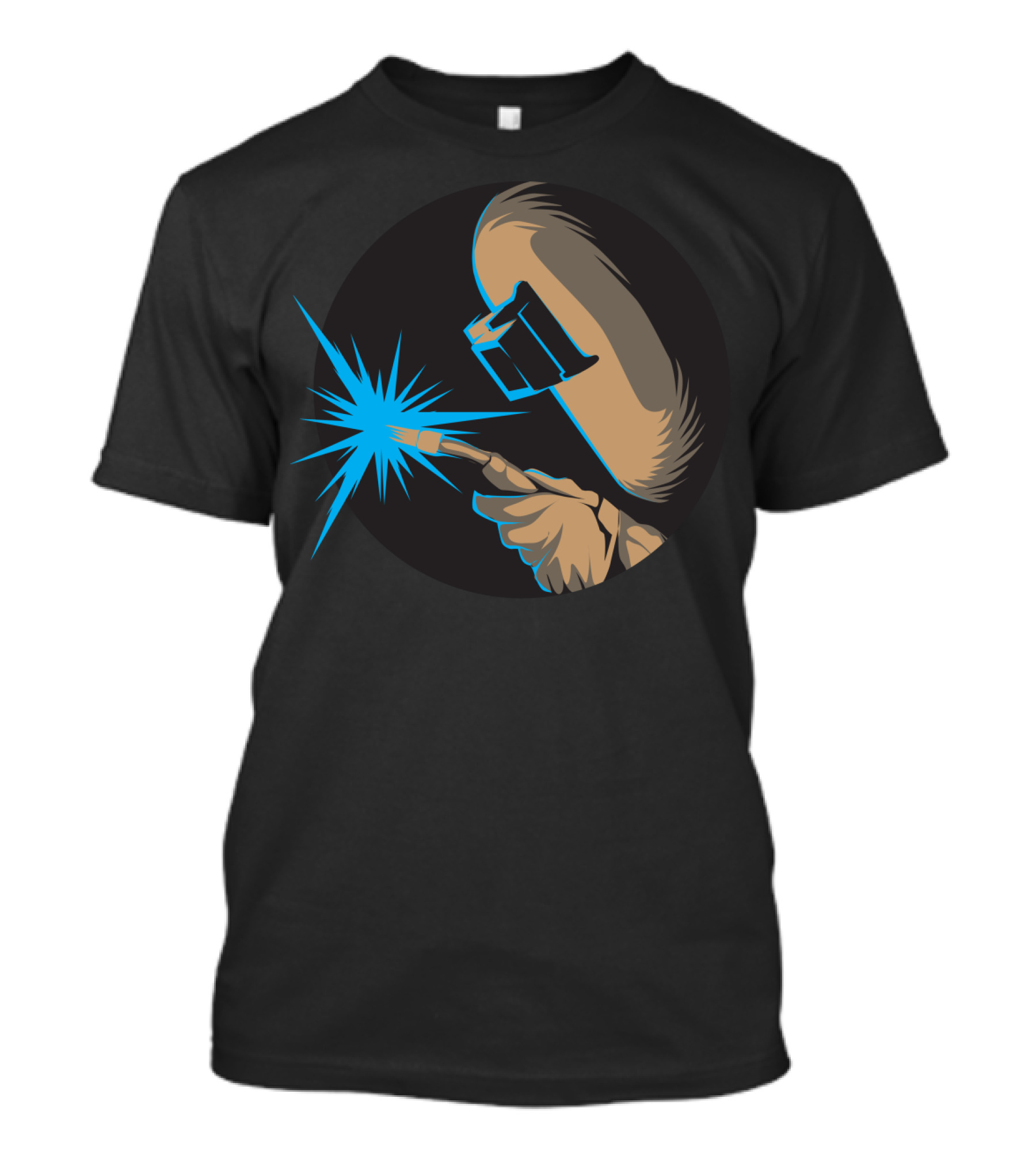 Metal Arc Welder Spark With Helmet And Glove Welding Engineer T-Shirt