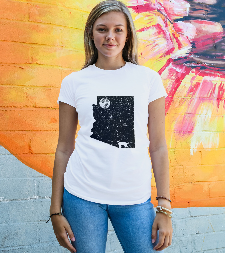 Arizona Cat Moon Silhouette 60047 T-Shirt