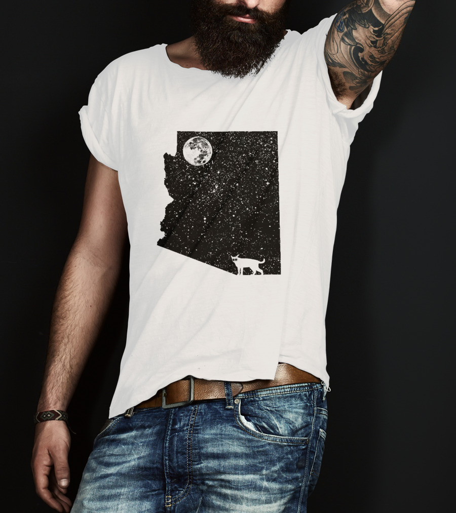 Arizona Cat Moon Silhouette 60047 T-Shirt
