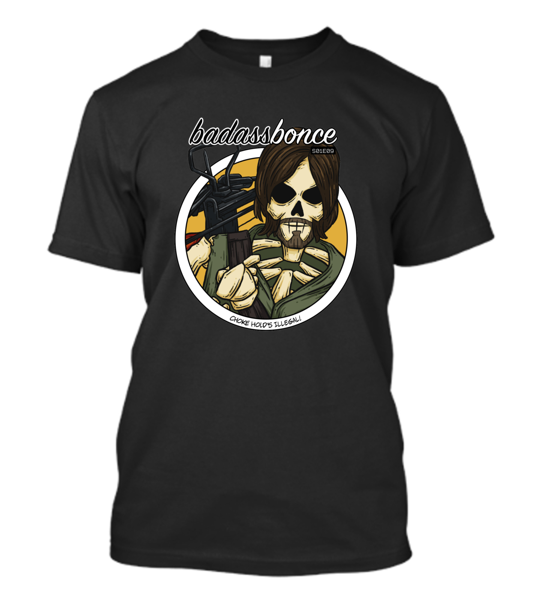 Badass Daryl Choke Hold's Illegal Badassbonce 8661 T-Shirt