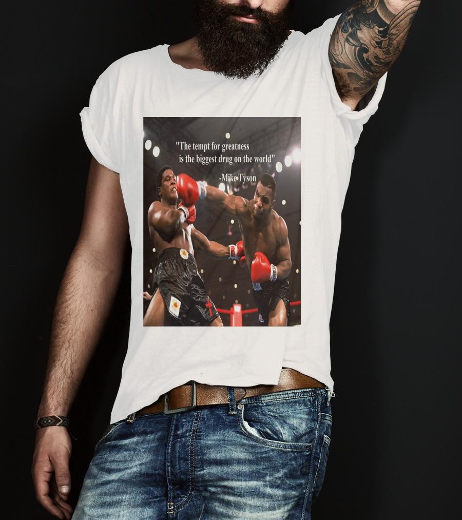Mike Tyson Famous Quote On Greatness With Boxing Action T-Shirt
