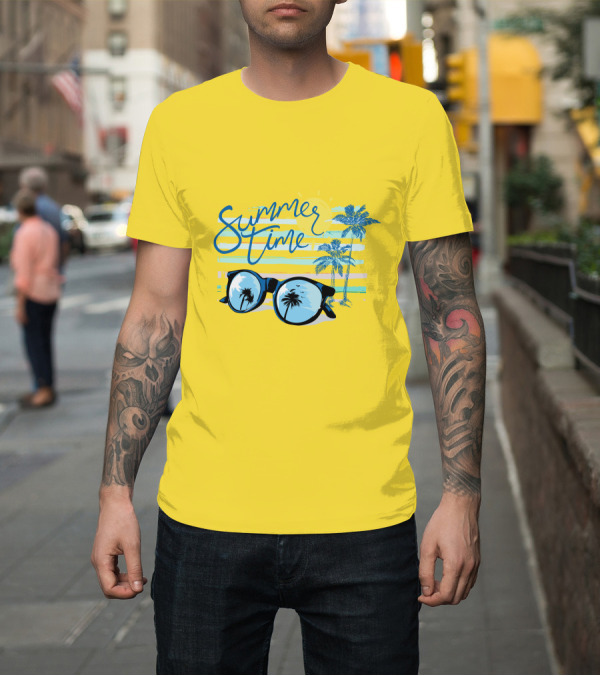 Shirt: Summer Time Sunglasses Palm Trees Beach T-Shirt Summer Time Sunglasses Palm Trees Beach T-Shirt