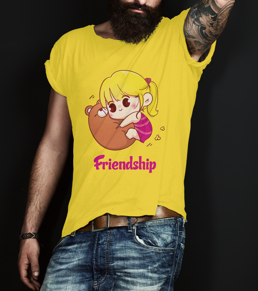 Friendship Baby Comfortable Bear Hug Illustration For Brother T-Shirt