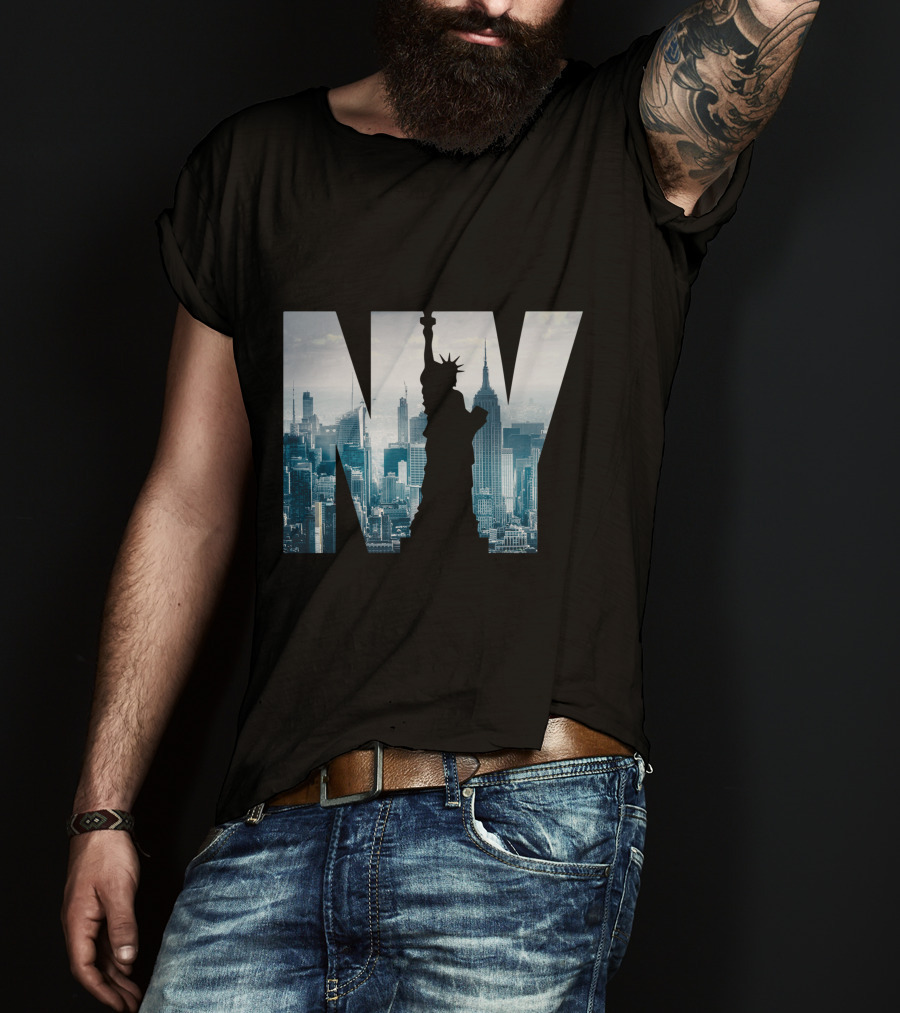 NY New York City Skyline Statue Of Liberty T-Shirt