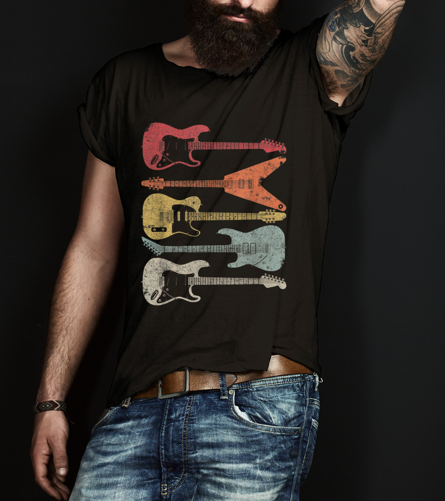 Retro Electric Guitar Collection T-Shirt