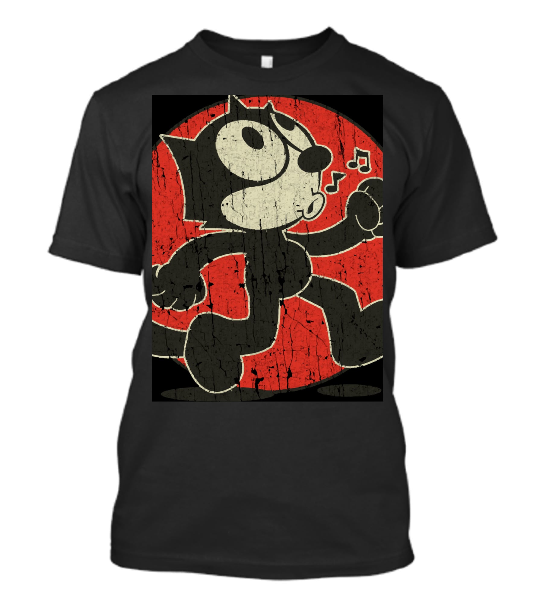 Catcreepypasta Felix The Cat Whistling Red Circle T-Shirt