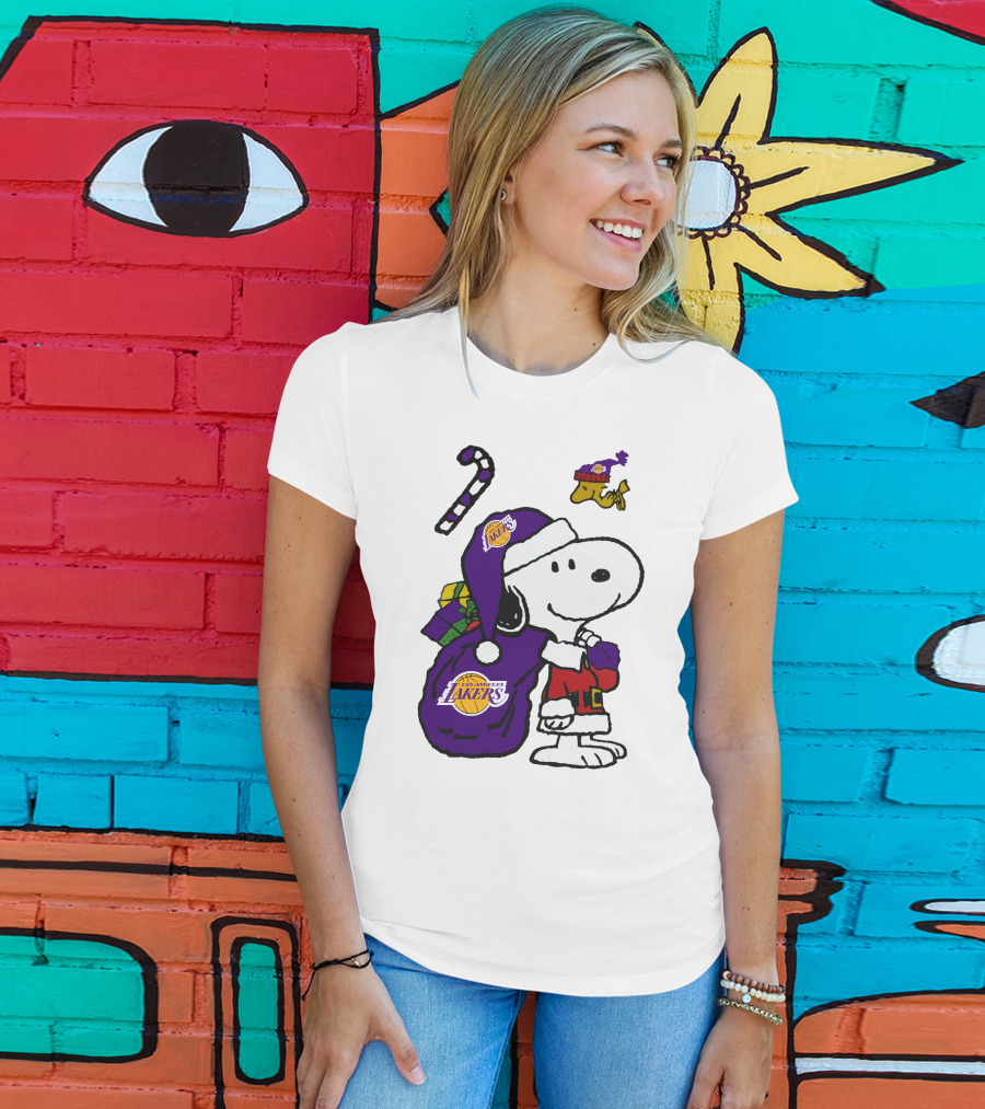 Los Angeles Lakers Snoopy Christmas Special T-Shirt