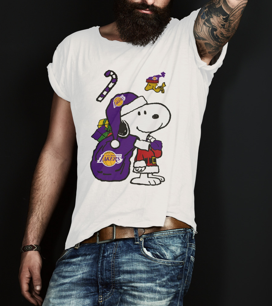 Los Angeles Lakers Snoopy Christmas Special T-Shirt