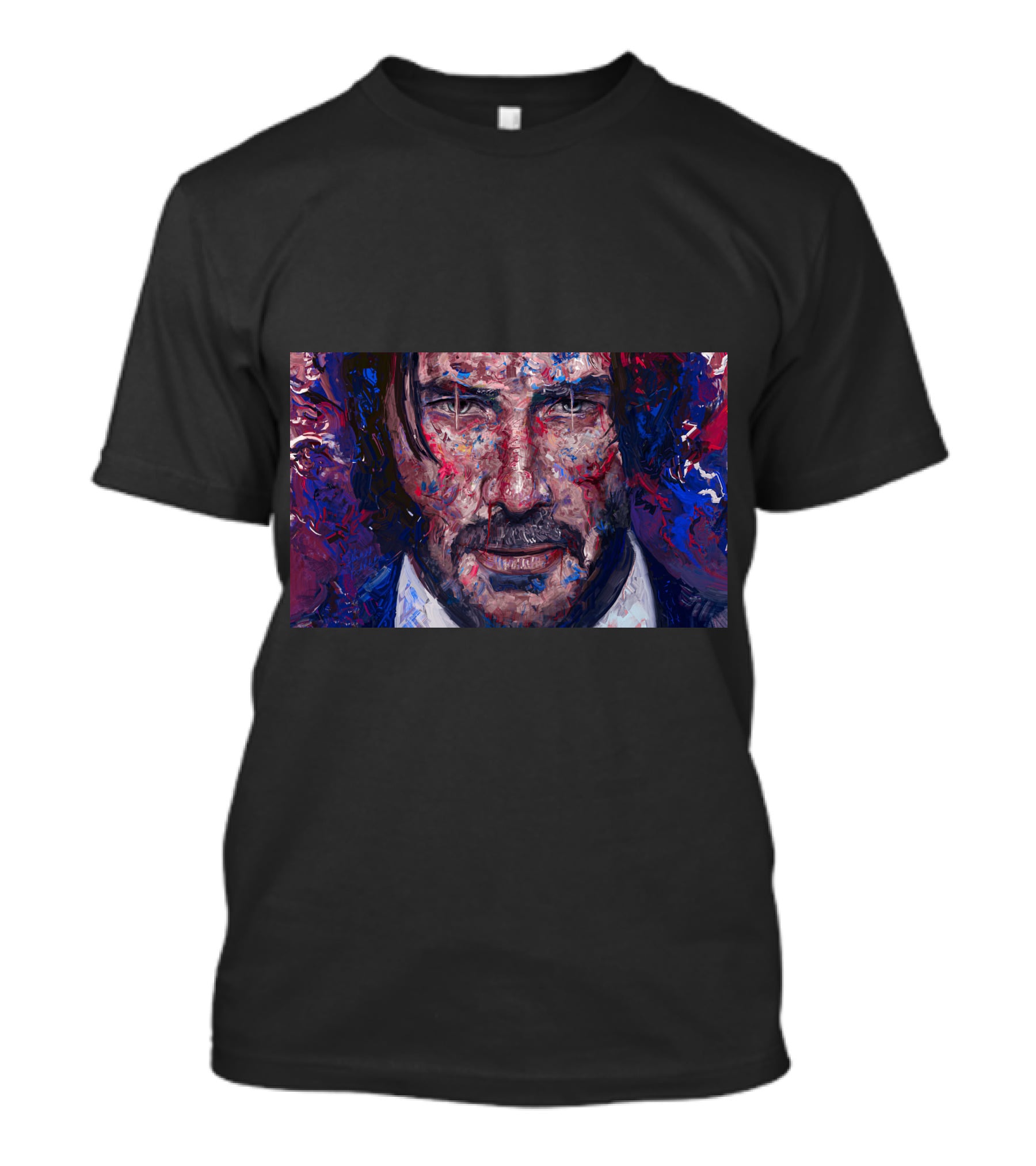 John Wick Keanu Reeves Colorful Paint Abstract T-Shirt