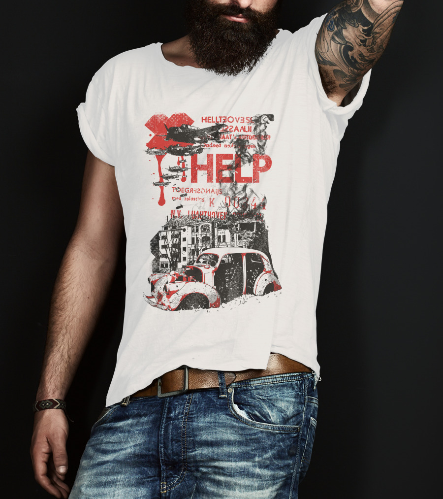 Help Hellfovers Unassuming Red Tears T-Shirt