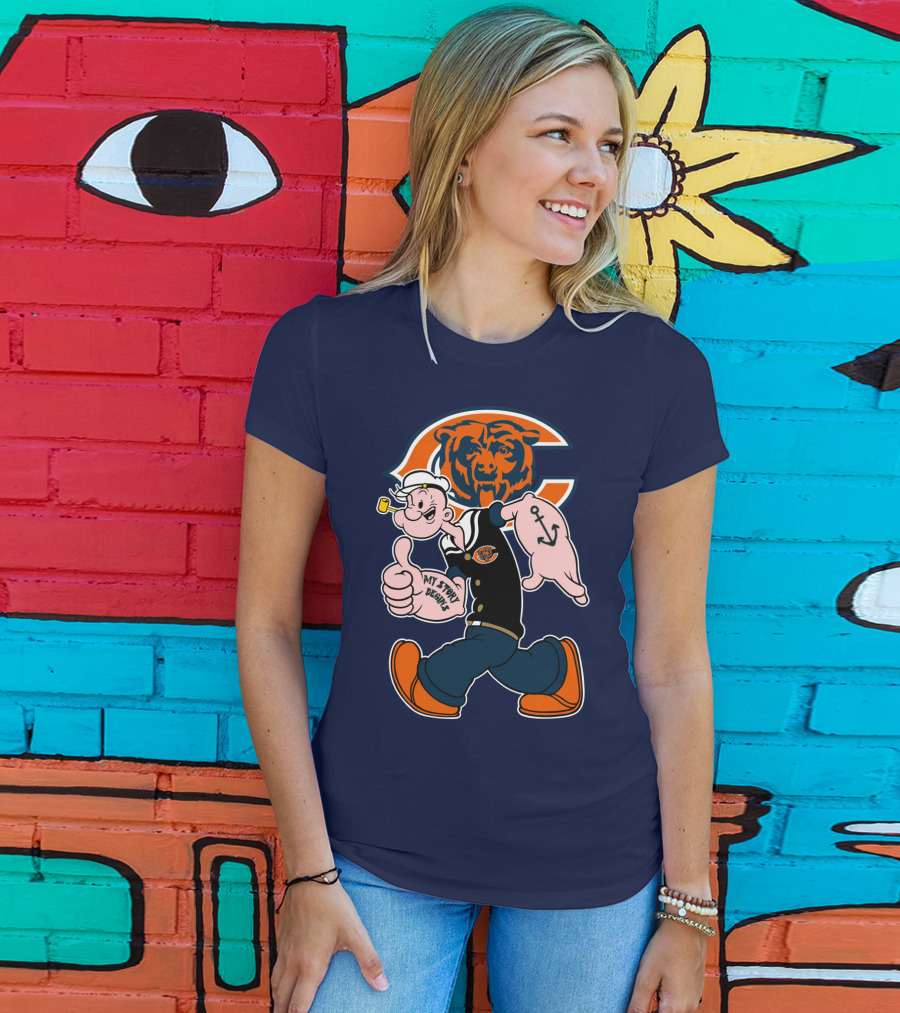 Chicago Bears Popeye Thumbs Up T-Shirt