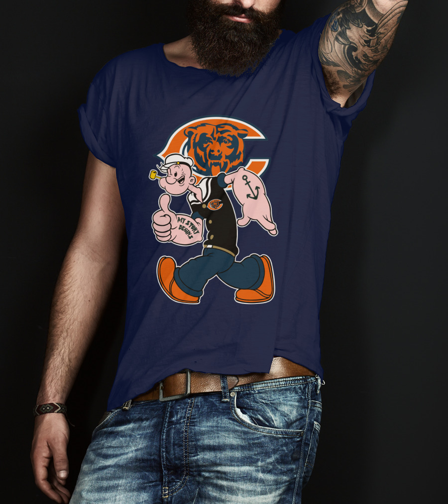 Chicago Bears Popeye Thumbs Up T-Shirt