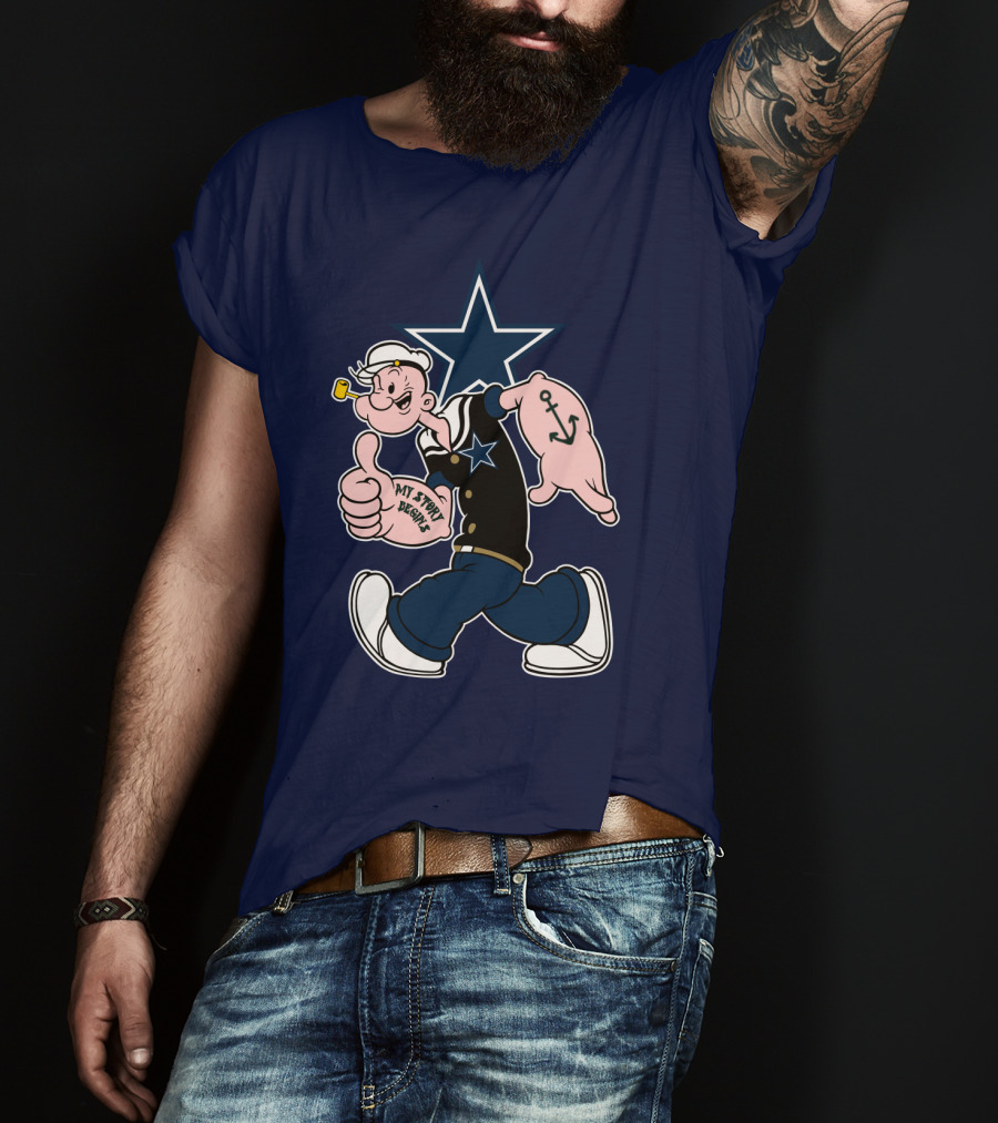 Dallas Cowboys Popeye My Story Began Star Anchor T-Shirt