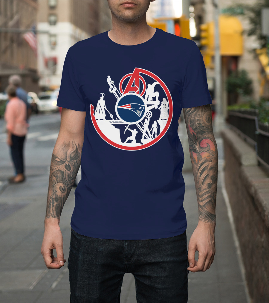New England Patriots Avengers Crossover T-Shirt