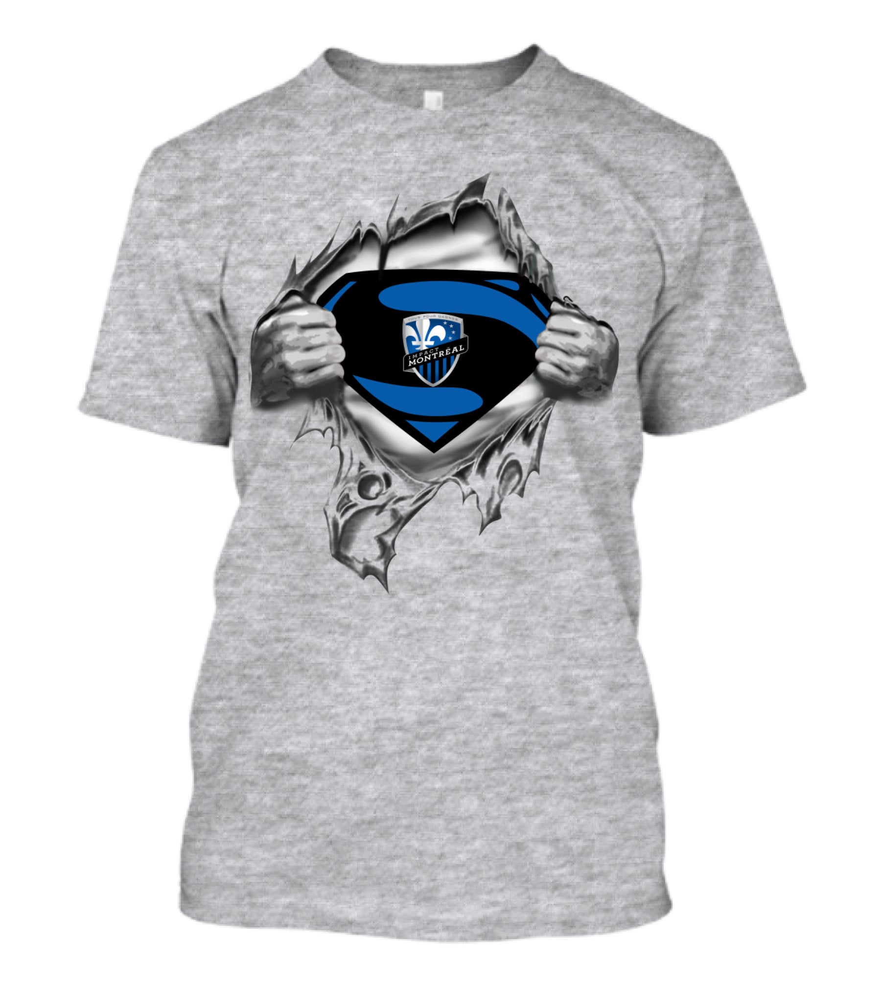 Imfc Montreal Impact Badge Inside Heroic Tear T-Shirt