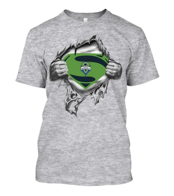 Seattle Sounders Fc Superhero Emblem Burst T-Shirt