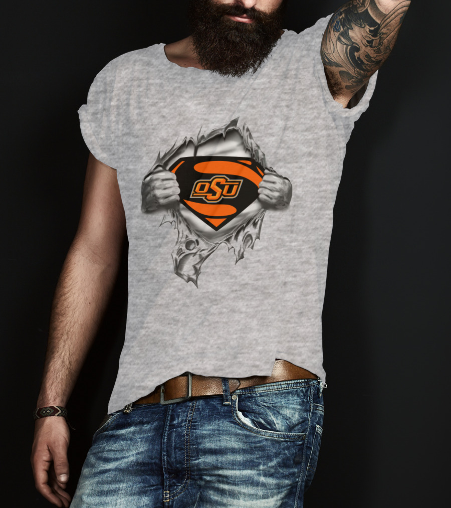 Osu Oklahoma State Cowboys Superman T-Shirt