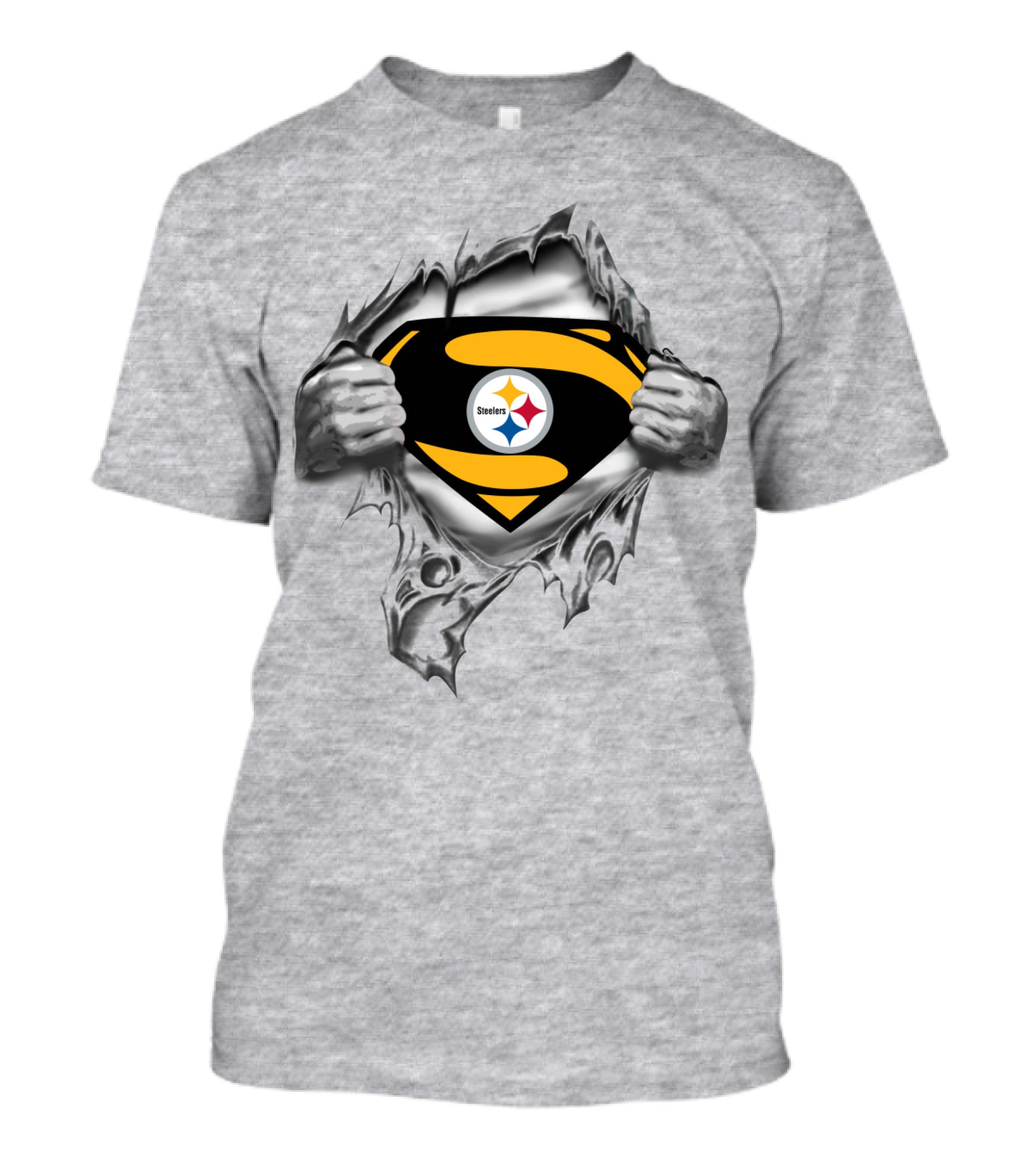 Pittsburgh Steelers Superman Emblem Burst T-Shirt