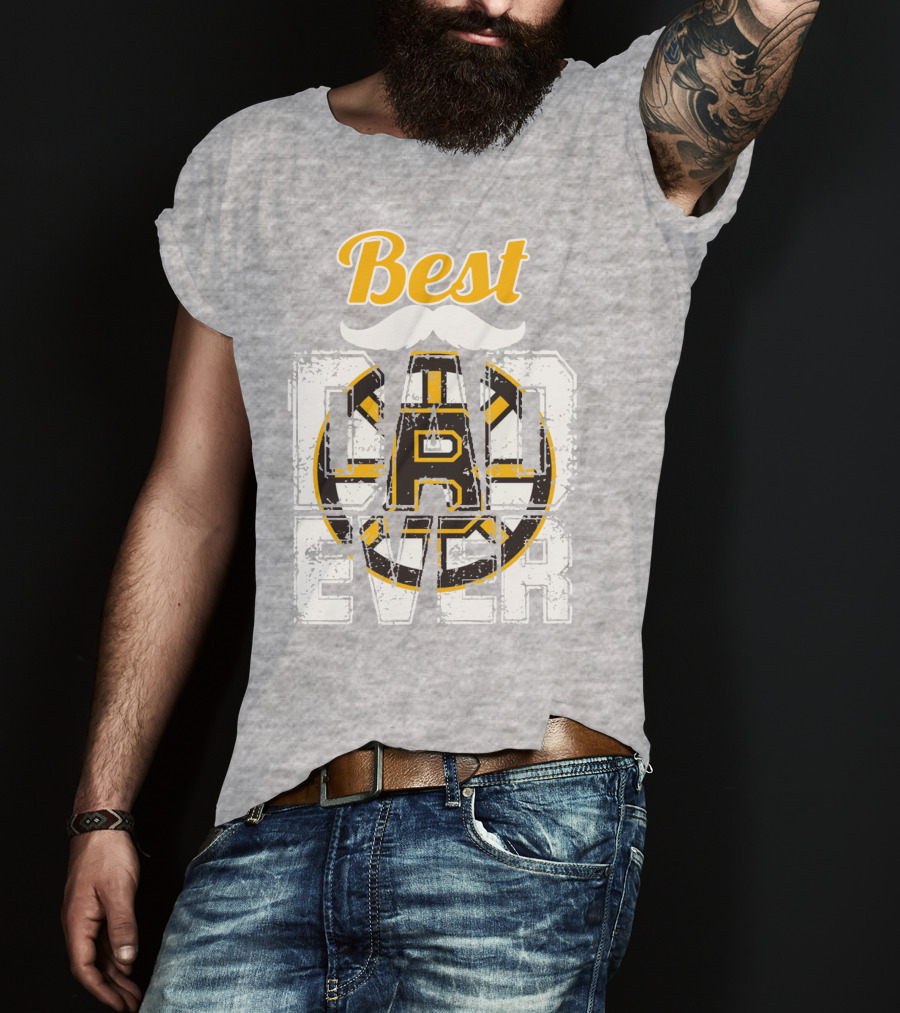 Best Dad Ever Bruins T-Shirt