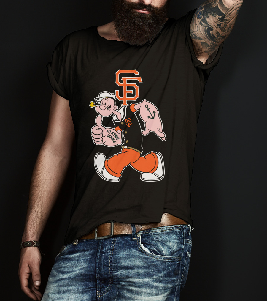 San Francisco Giants Popeye Thumbs Up My Jerry Begins T-Shirt