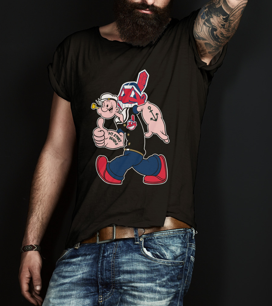 Cleveland Indians Chief Wahoo And Sailor Character Combo T-Shirt