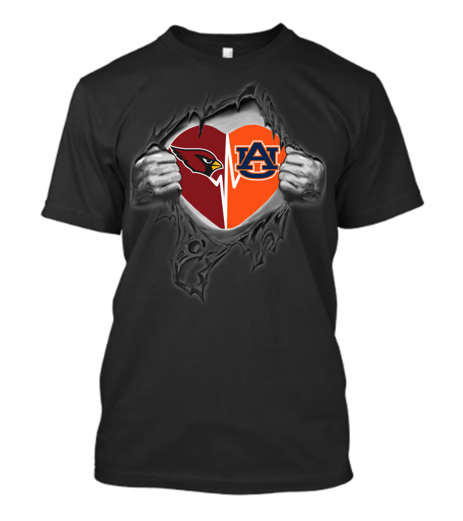 Cardinals Auburn Heartbeat Split T-Shirt