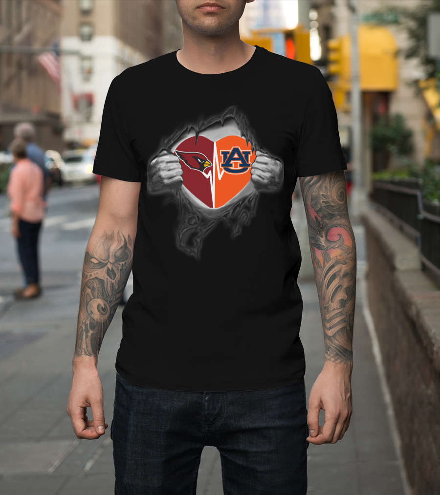 Cardinals Auburn Heartbeat Split T-Shirt