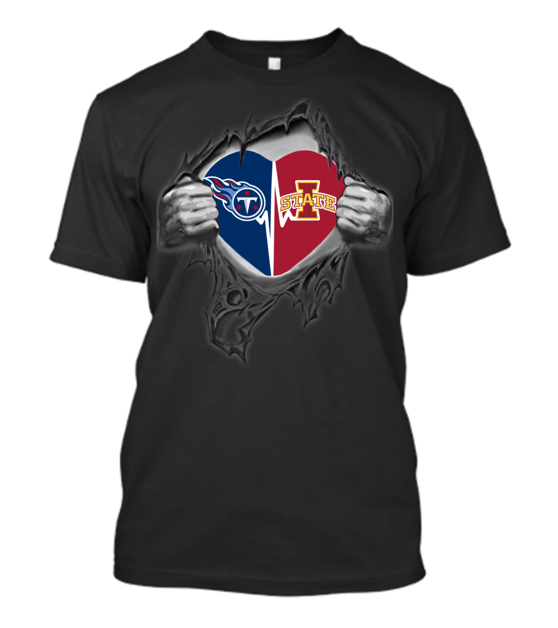 Titans Iowa State Split Heart T-Shirt