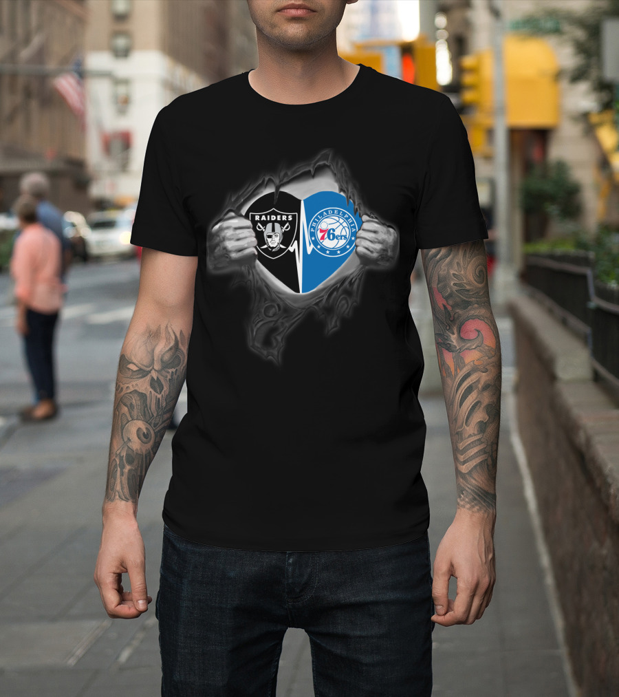 Raiders Philadelphia 76ers Fusion T-Shirt