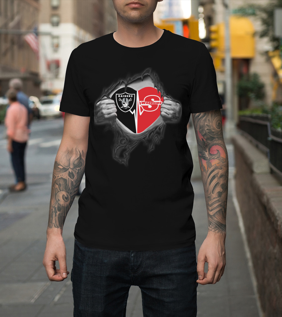 Raiders Stanislaus Warriors Heart Symbol T-Shirt