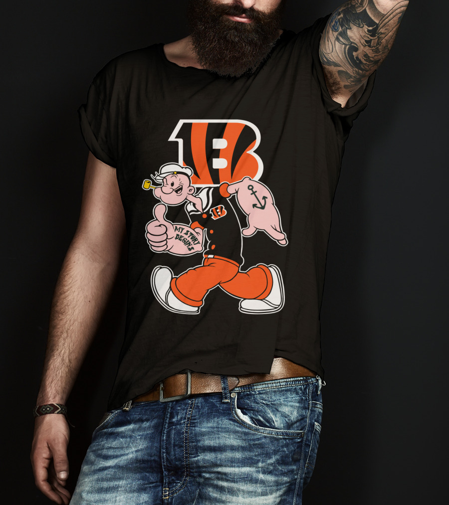 Bengals Popeye My Story Design 26 Cincinnati Bengals T-Shirt