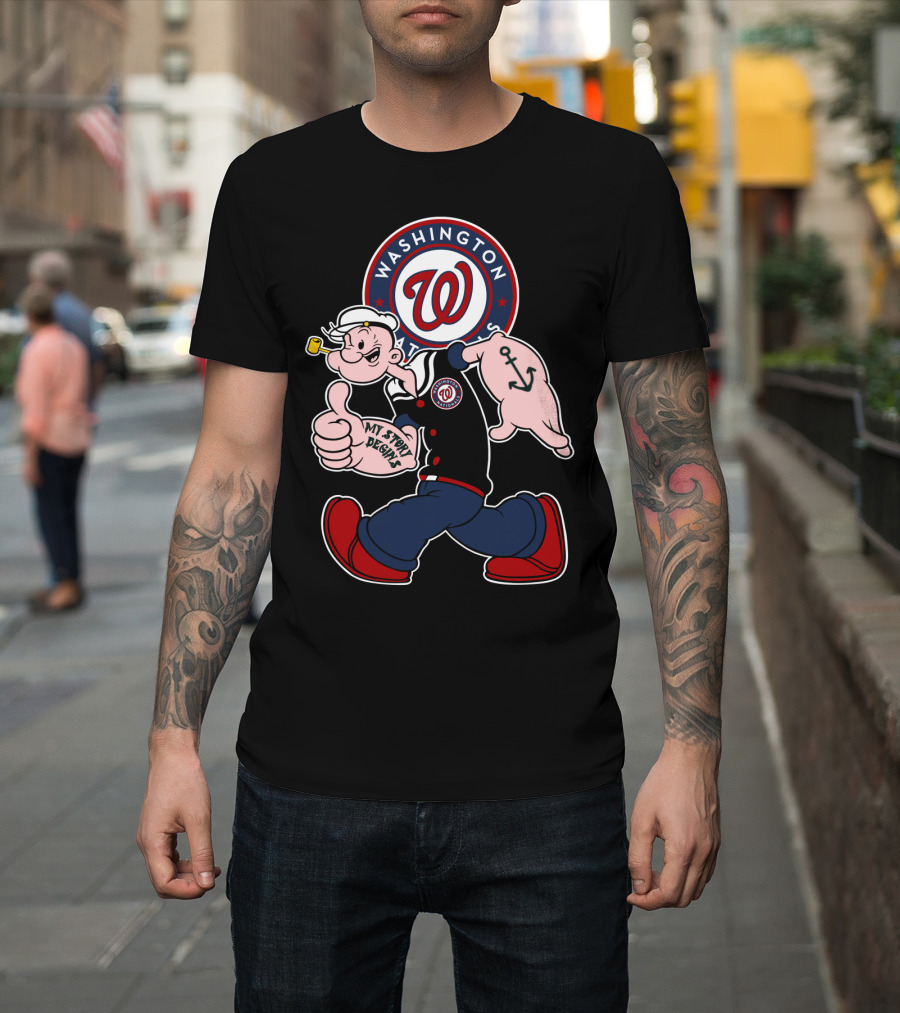 Washington Nationals Popeye My Story Begins T-Shirt
