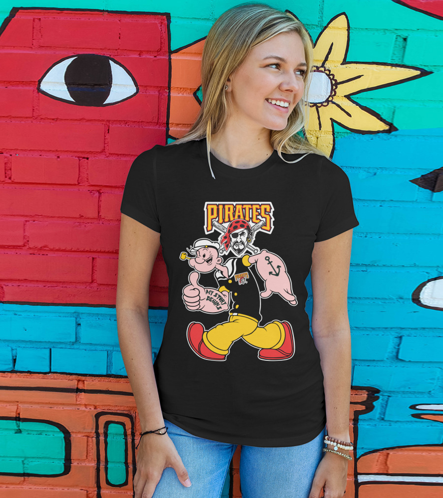 Pirates Popeye My Story Designs 51 Pittsburgh Pirates T-Shirt