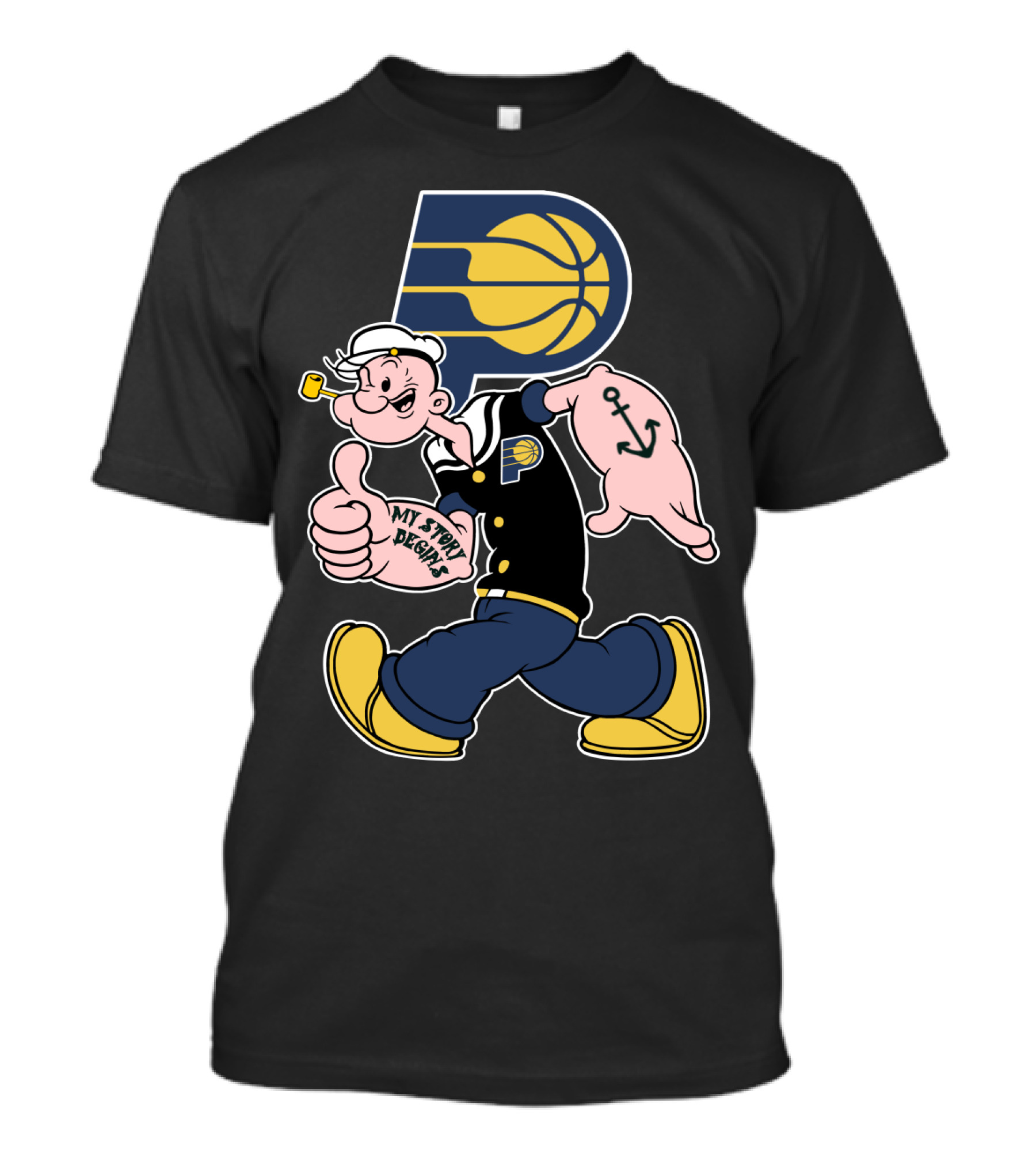 Indiana Pacers P Illustrated By My Story Designs T-Shirt