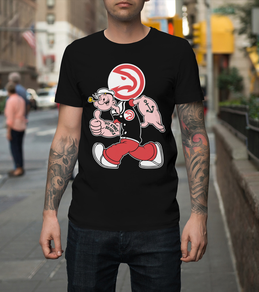 Atlanta Hawks Popeye Mashup My Story Designs T-Shirt