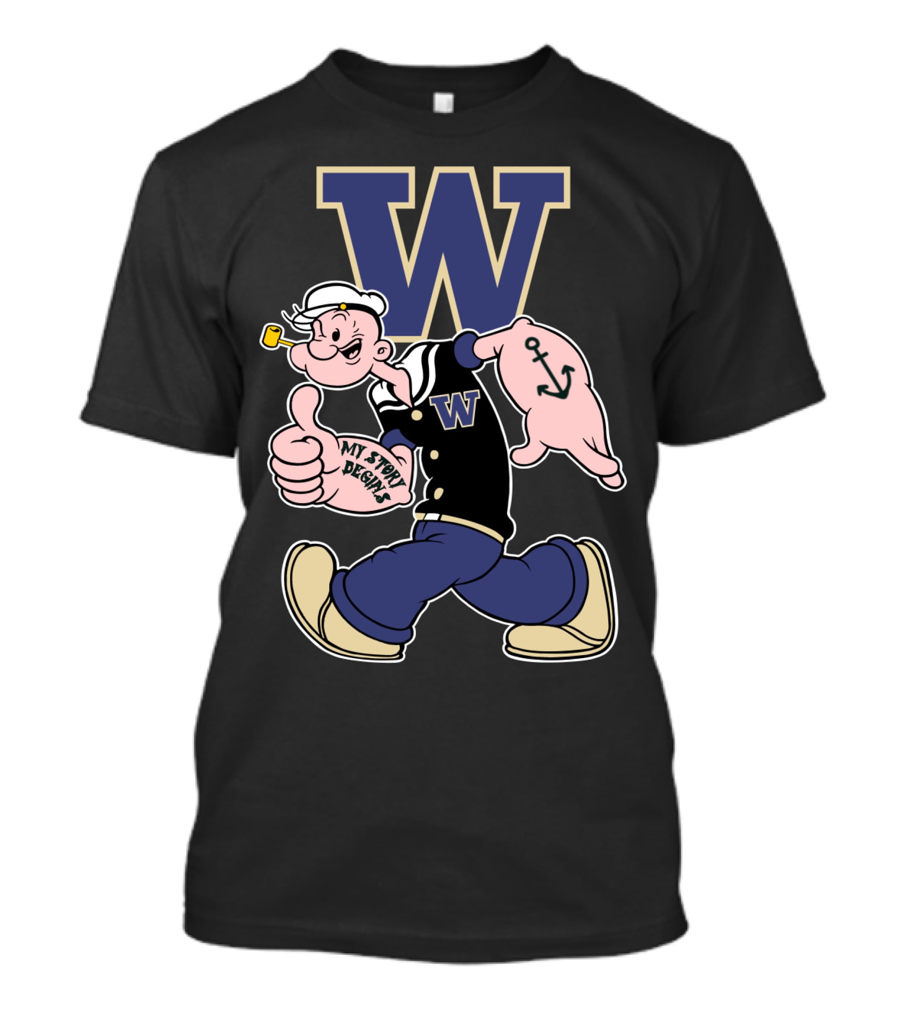 Washington Huskies Popeye My Story Designs T-Shirt