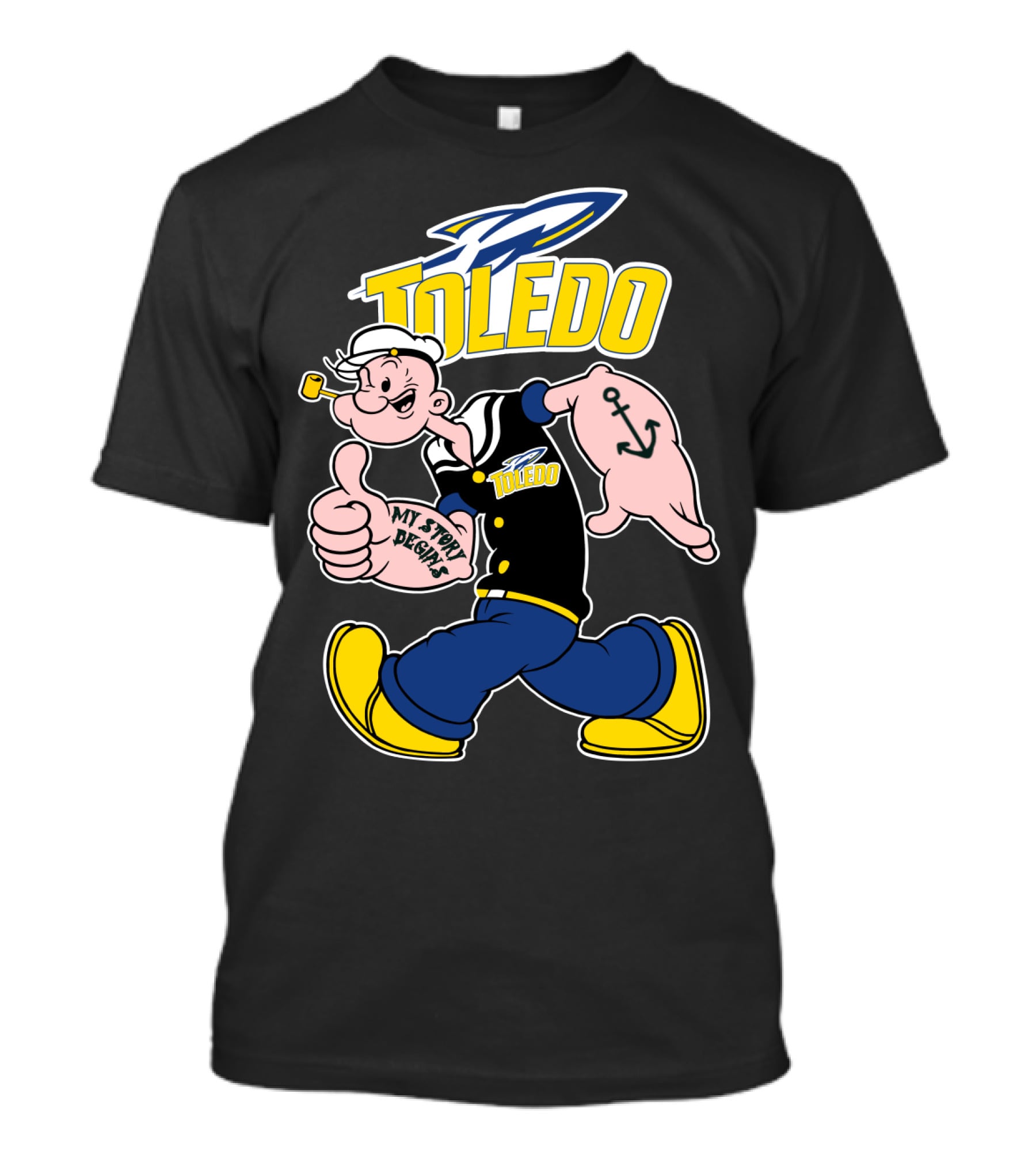 Toledo Rockets Popeye My Story Begins T-Shirt