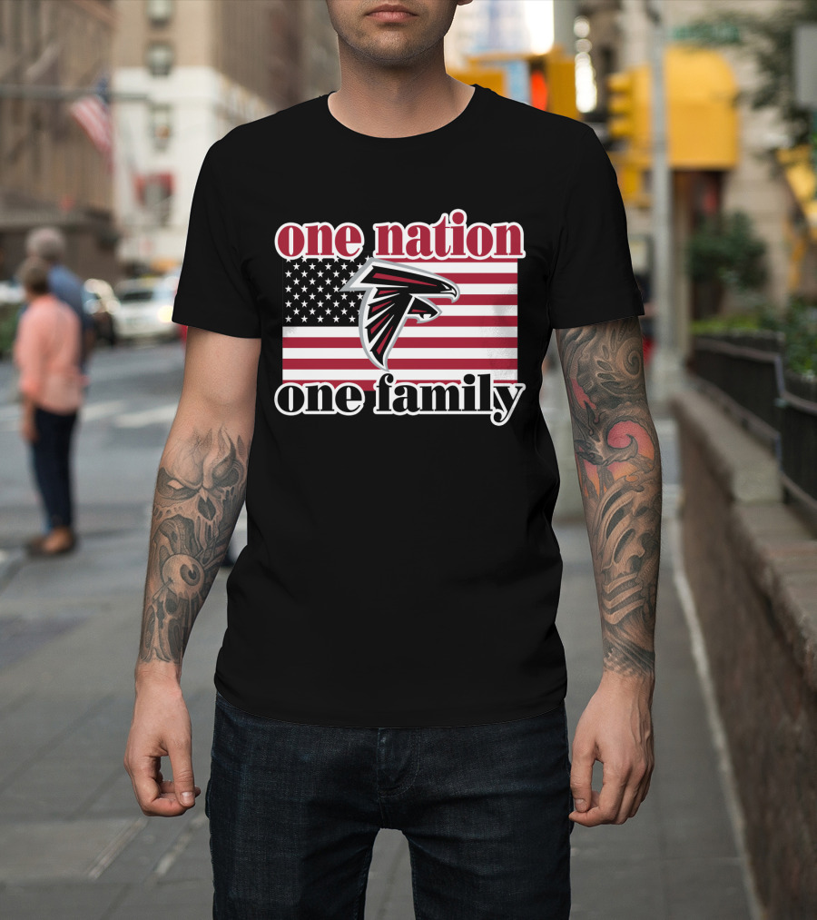 Atlanta Falcons One Nation One Family American Flag T-Shirt