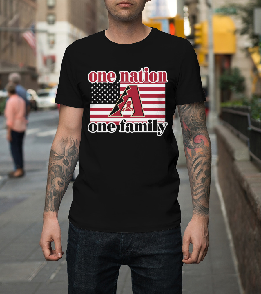 One Nation One Family Arizona Diamondbacks American Flag 61 T-Shirt