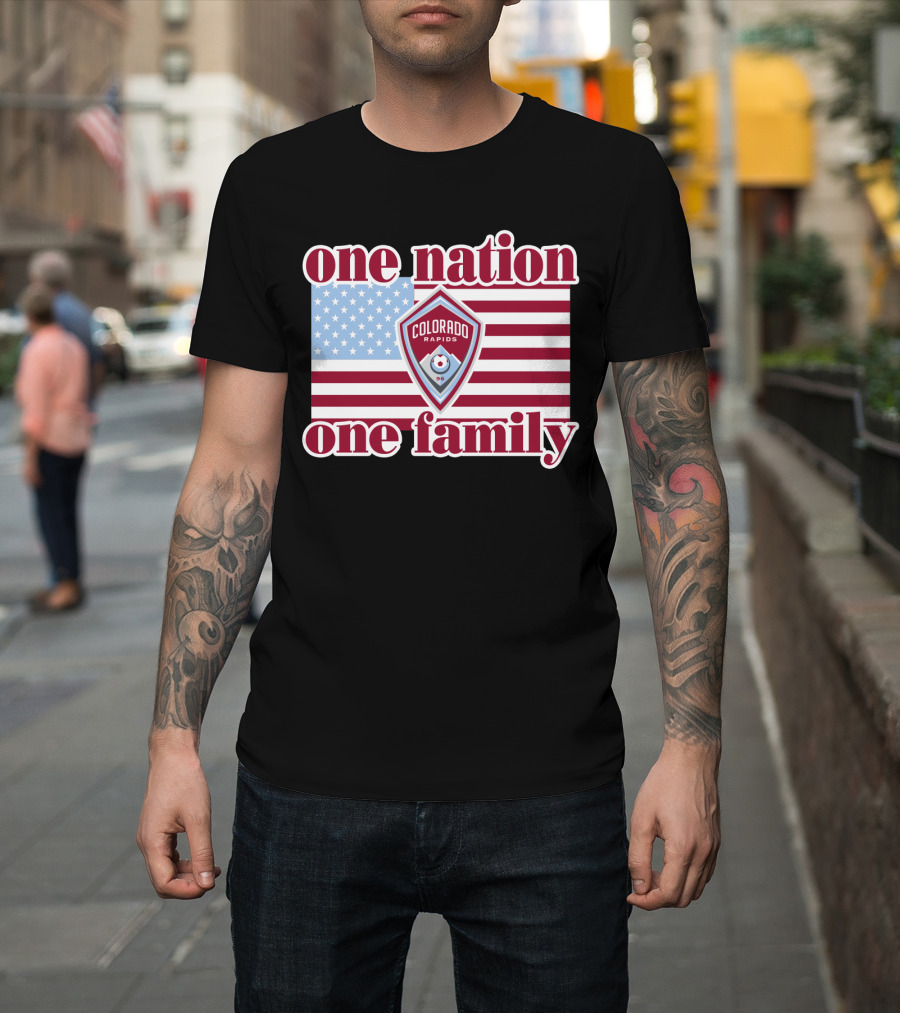 One Nation One Family Colorado Rapids American Flag T-Shirt