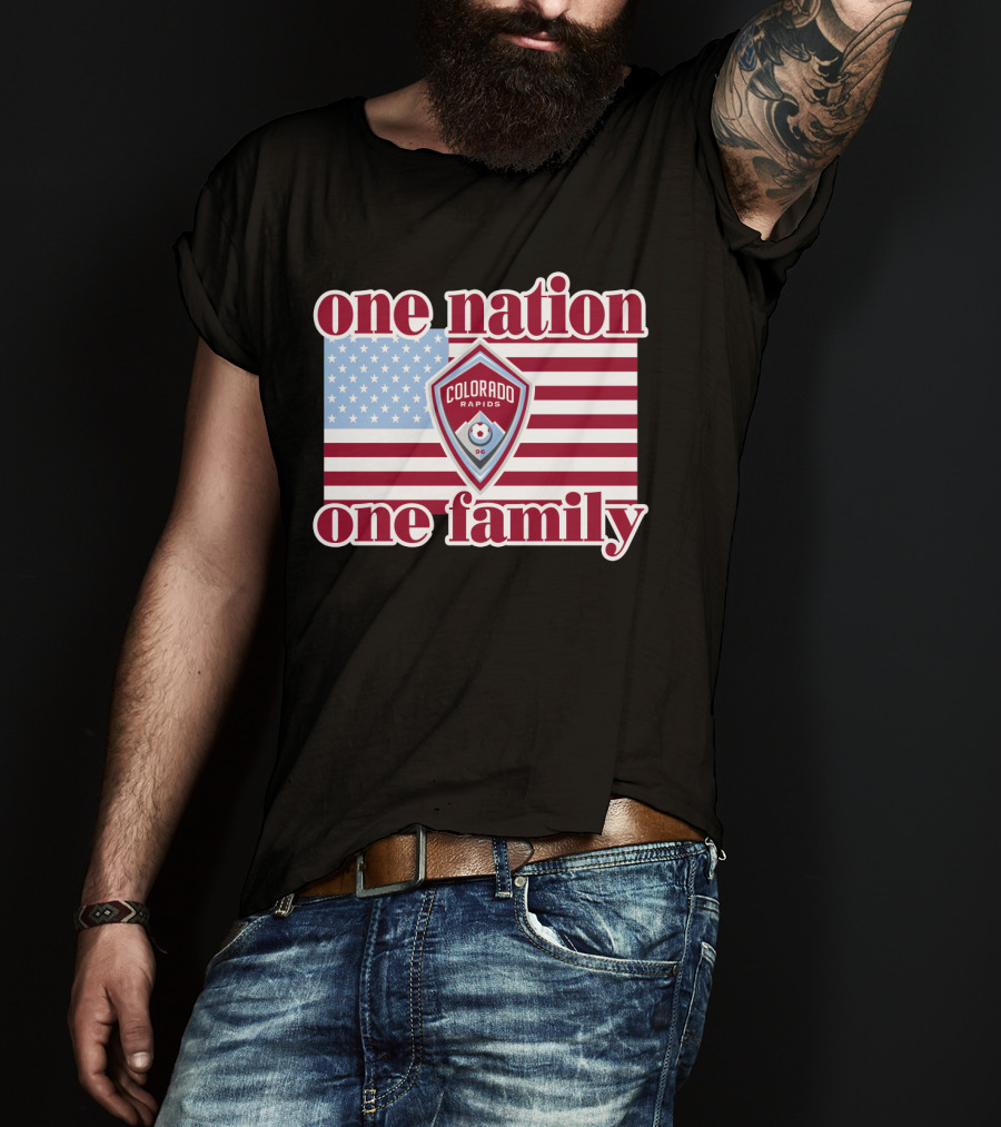 One Nation One Family Colorado Rapids American Flag T-Shirt