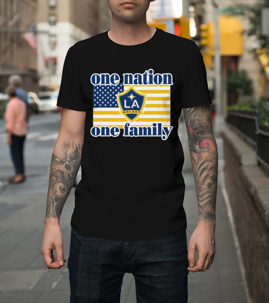 One Nation One Family La Galaxy American Flag T-Shirt