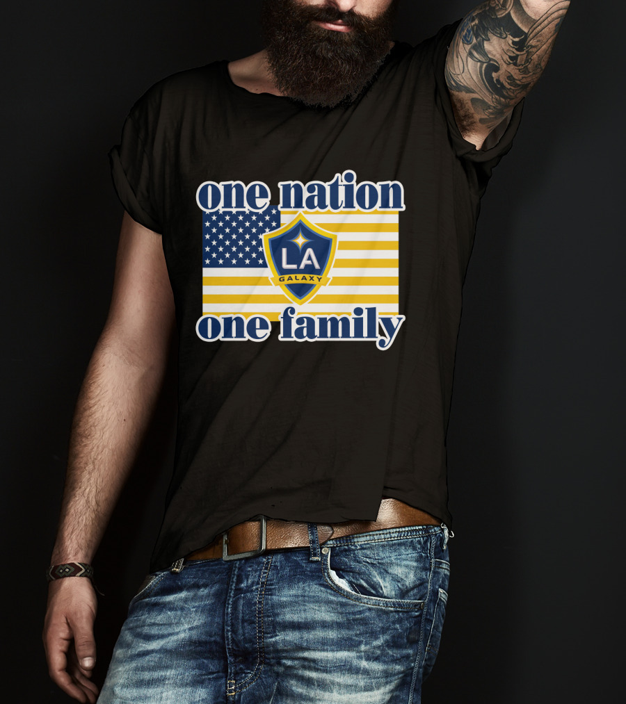 One Nation One Family La Galaxy American Flag T-Shirt