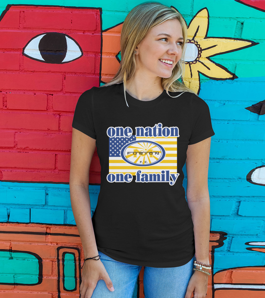 One Nation One Family Fusion F.c. Miami 137 American Flag T-Shirt