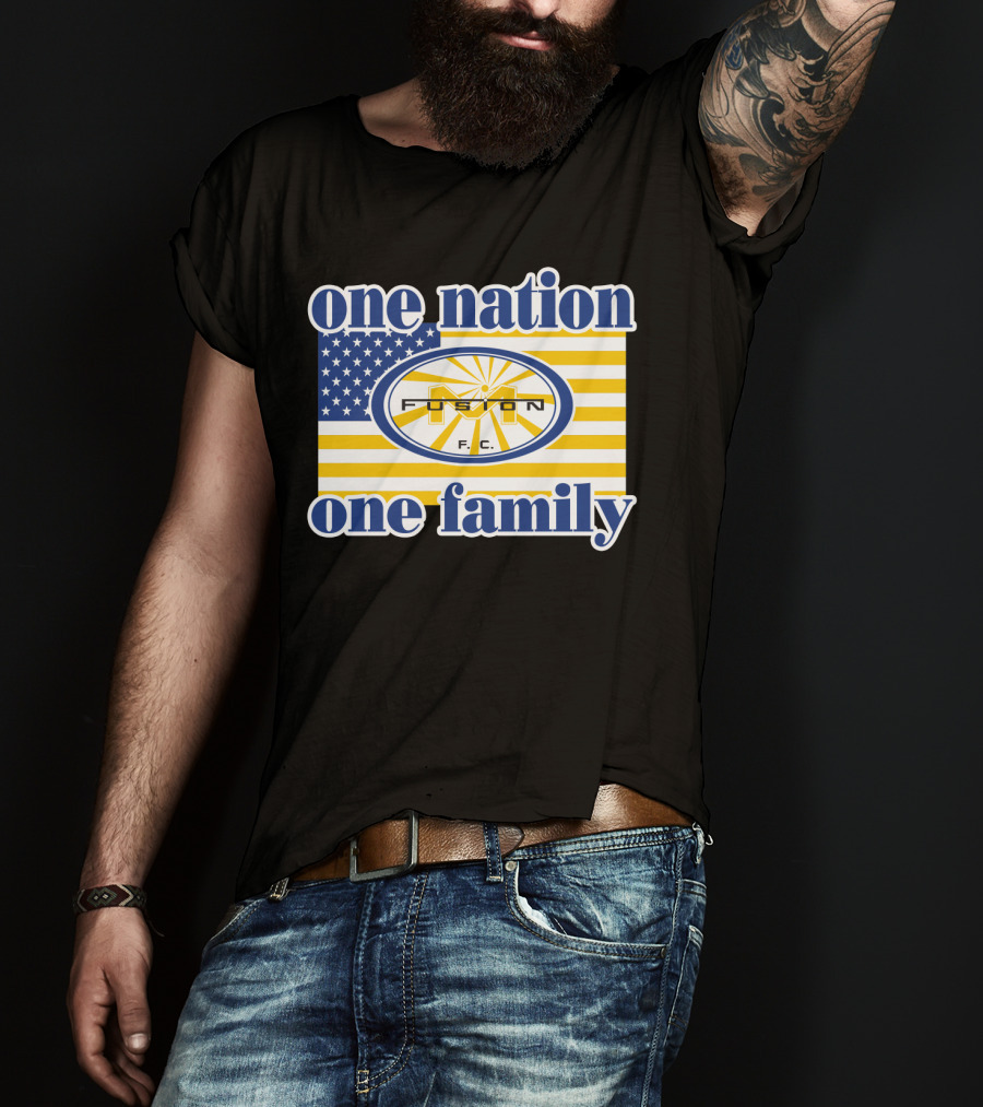 One Nation One Family Fusion F.c. Miami 137 American Flag T-Shirt