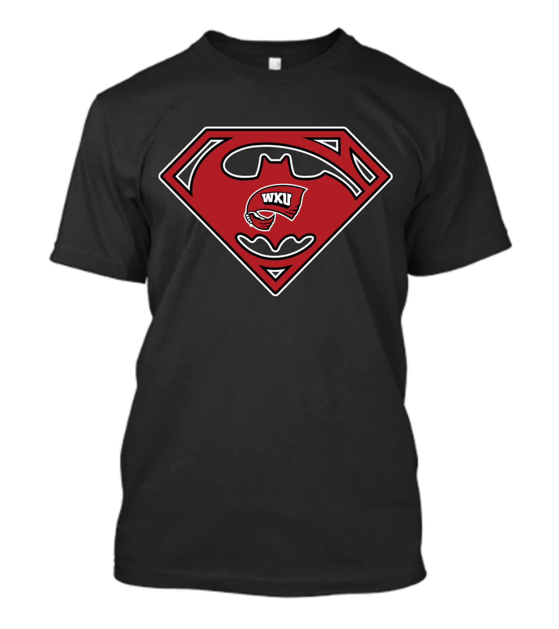 Wku Hilltoppers Superman Batman Logo Fusion T-Shirt