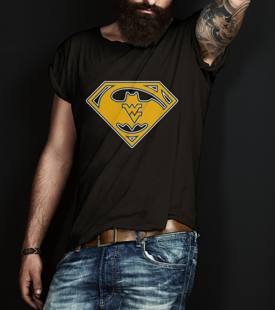 West Virginia Mountaineers Superman Batman T-Shirt