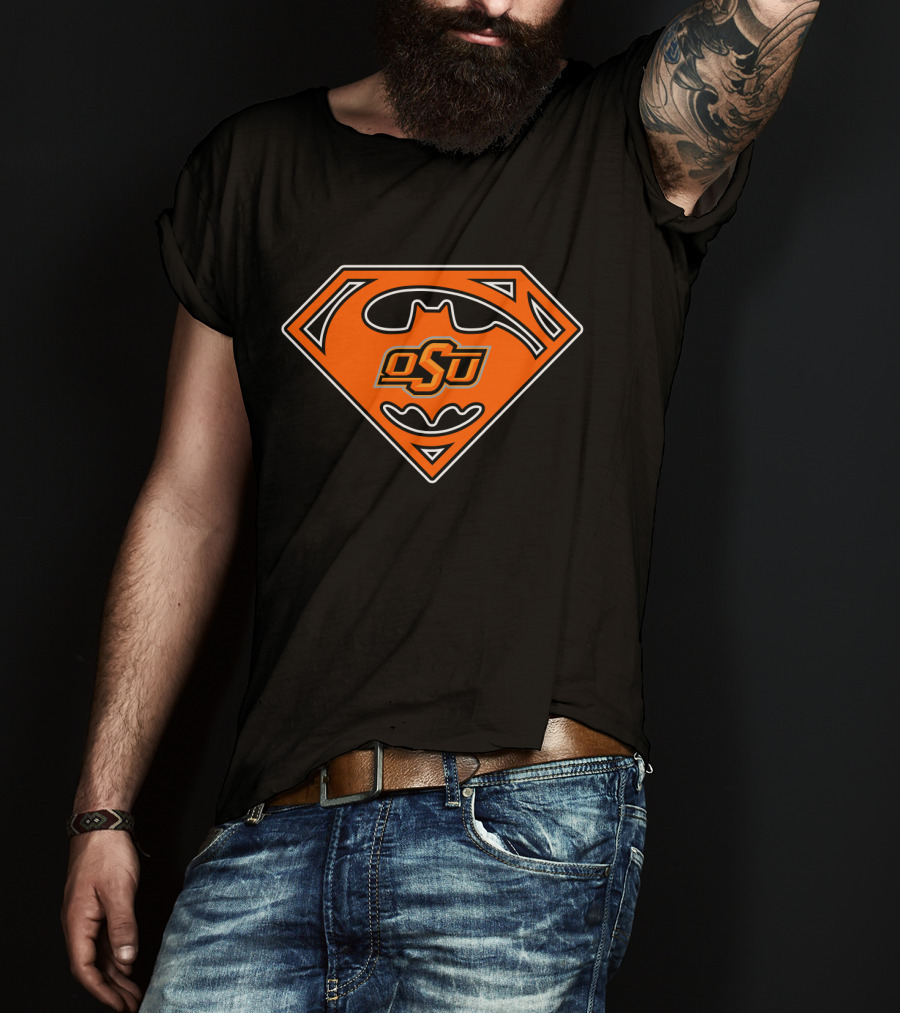 Osu Oklahoma State Cowboys Superhero Logo 38 T-Shirt