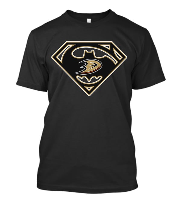 Anaheim Ducks Batman Superman T-Shirt